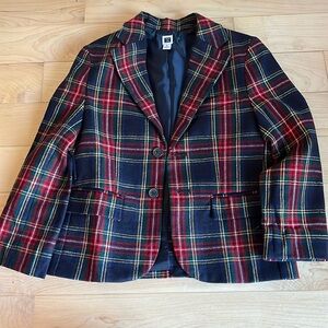 Janie and Jack Boys Plaid Blazerr